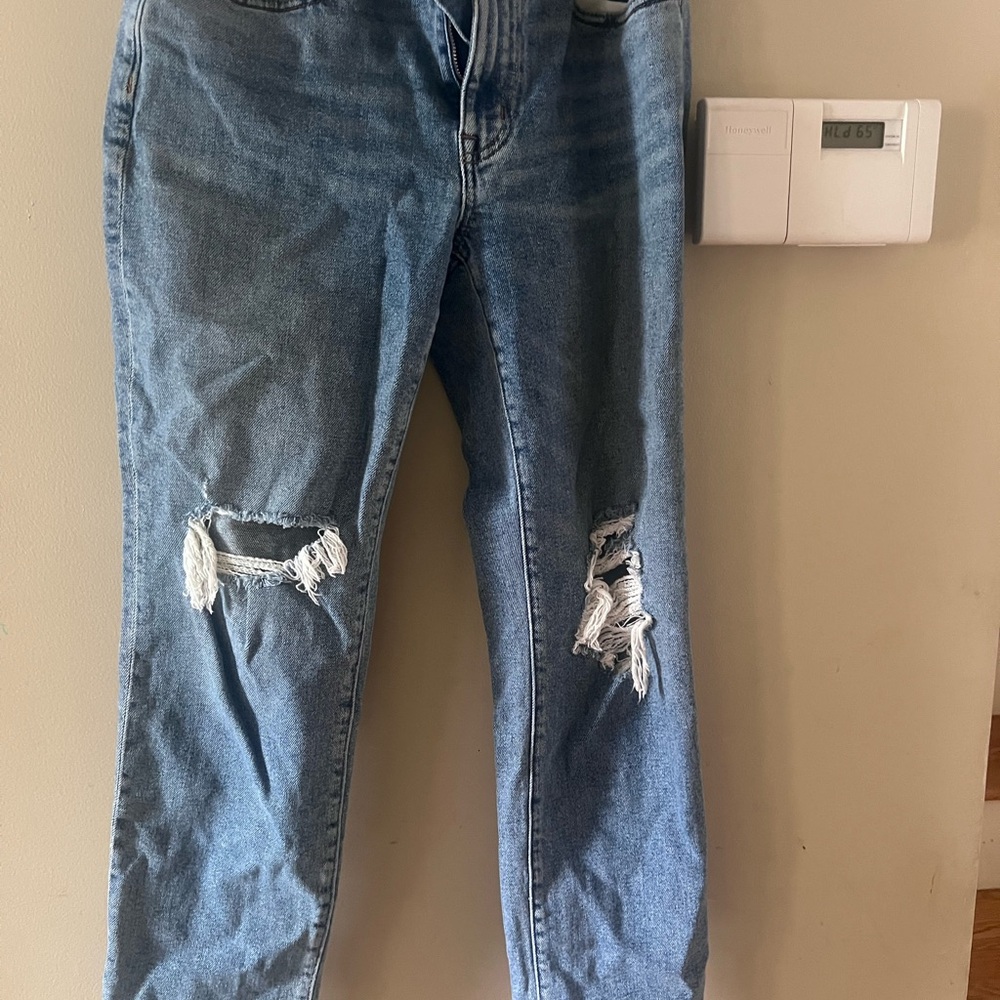 Classic Blue Distressed Women Jeans